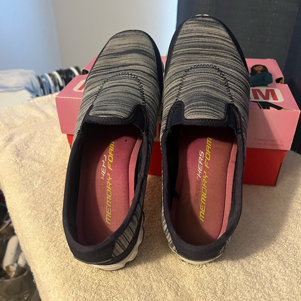 Skechers Blue-Multi Slip-On Shoes